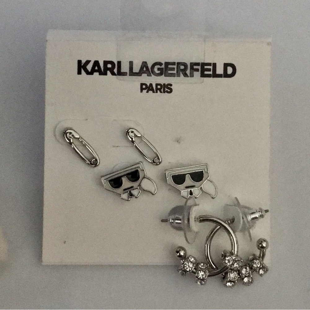 Karl Lagerfeld Silver Jewelry Whimsical Earrings